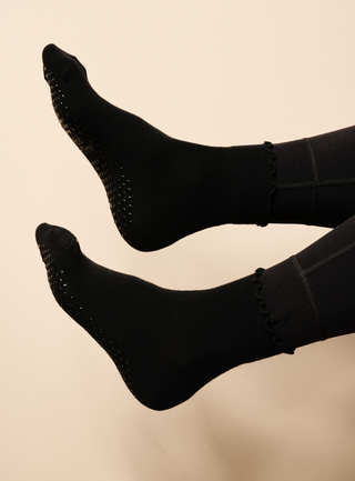 Midnight Black Grip Socks