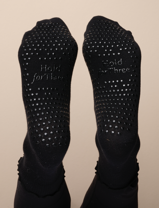 Midnight Black Grip Socks