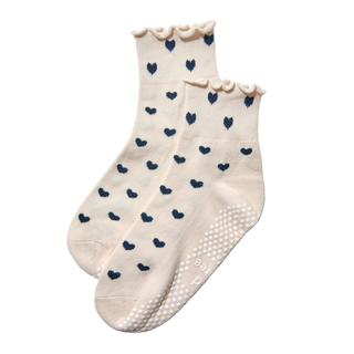 HF3 Grip Sock 3-Pack - Lemon, Cotton Candy & Cream Navy Hearts